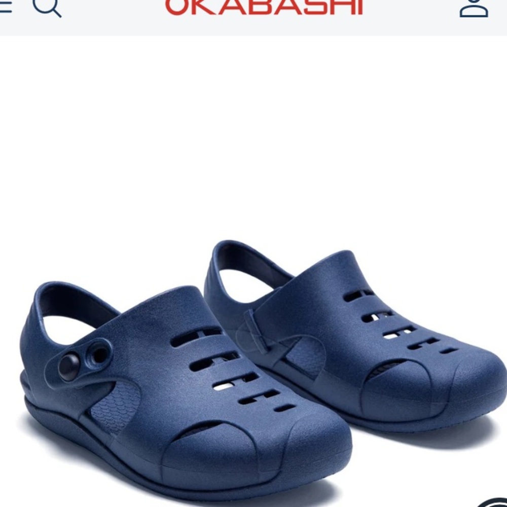 Okabashi Toddler Carter Camp Shoes - Navy Blue - Size 10 - VGUC